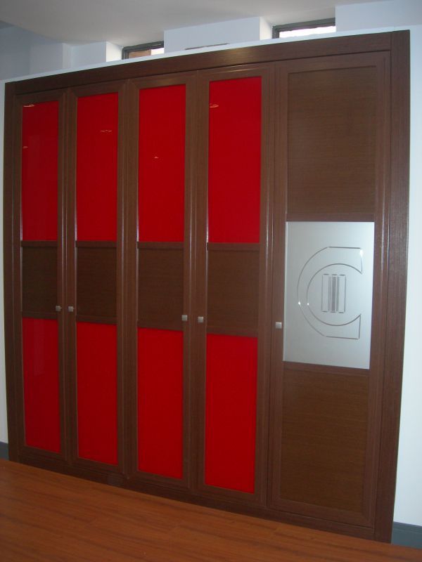 FA186 FRENTE JAPONES WENGUE Y CRISTAL LACADO ROJO. CRISTAL PERSONALIZADO